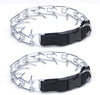 Collar de clavijas para mascotas Coastal fácil de poner, para entrenamiento, con hebilla, 22 pulgadas, Paquete de 10, Cromado - BESTMASCOTA.COM