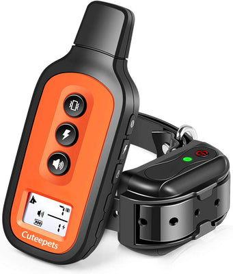 Dog Training Collar, Waterproof and Rechargeable Shock Collar for Dogs w/3 Training Modes, Up to 1600Ft Remote Range, Adjustable Collar Strap for Small Medium Large Dog, All Breeds - BESTMASCOTA.COM