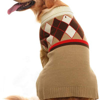 Crema rombos suéter - BESTMASCOTA.COM