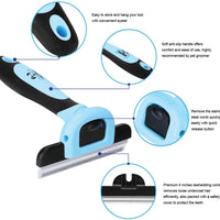 Cepillo de peluquería para mascotas, reduce la caída del pelo, Azul - BESTMASCOTA.COM