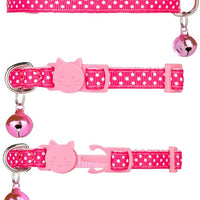 PUPTECK Collar de gato – 6 piezas de lunares ajustables con campana Fit Kitty - BESTMASCOTA.COM