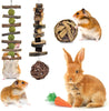 KATUMO - Juguetes para masticar conejo, 100% madera de manzana natural, chinchillas, cobayas, hámsteres, juguetes para mascotas, accesorios adecuados para conejos, ardillas, gerbios pequeños, masticar y jugar ejercicio de dientes - BESTMASCOTA.COM