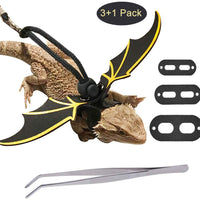AUBBC Bearded Dragon Hammock, 100% Natural Seagrass Triangular Lizard Lounger with Jungle Climber Vines Reptile Leaves Hooks Feeding Dish for Geckos, Anoles, Snakes and More (12.5 x16.5 Inch) - BESTMASCOTA.COM