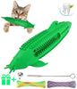 Juguetes de limpieza de dientes de gato, cepillo de dientes de gato, juguete de gato IQ, juguetes interactivos de gato para masticar, cepillo de dientes en forma de pez para masticar mascotas, juguetes de limpieza de dientes de goma para gatos gatitos - BESTMASCOTA.COM