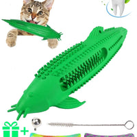 Juguetes de limpieza de dientes de gato, cepillo de dientes de gato, juguete de gato IQ, juguetes interactivos de gato para masticar, cepillo de dientes en forma de pez para masticar mascotas, juguetes de limpieza de dientes de goma para gatos gatitos - BESTMASCOTA.COM