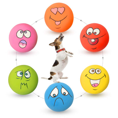 Juguetes para perro Holysteed de látex, juguetes de goma, juguetes suaves para perros, juguetes para masticar, pelotas de juguete, cachorros pequeños, medianos, mascotas, perros, gatos, 6 piezas - BESTMASCOTA.COM