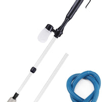 IREENUO - Aspiradora de grava para tanque de peces, limpieza de grava eléctrica para acuario, bomba de sifón con batería y cambiador de agua con 3 bolsas de malla reemplazables - BESTMASCOTA.COM