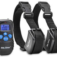 petrainer PET998DRB2 Collar de entrenamiento recargable para perro, impermeable, mando a distancia de alcance 330 yardas, collar de choques, vibra y choque electrónico - BESTMASCOTA.COM