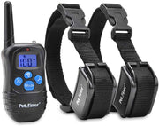 petrainer PET998DRB2 Collar de entrenamiento recargable para perro, impermeable, mando a distancia de alcance 330 yardas, collar de choques, vibra y choque electrónico - BESTMASCOTA.COM