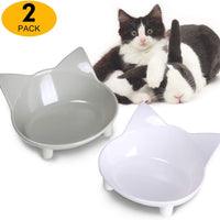 Cuencos de comida para gatos antideslizantes, cuencos dobles para comida de mascotas y agua, cuencos elevados para cachorros, cuencos para aliviar el estrés, cuencos para mascotas, cuenco ancho para perros, gatos, conejos, (material de melamina seguro par - BESTMASCOTA.COM