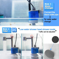 Upettools - Limpiador de grava para acuario, eléctrico, automático, extraíble, cambio de agua, filtro de arena y algas, 110 V/28 W - BESTMASCOTA.COM
