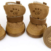 URBEST botas para perros con velcro, 2 pares, color marrón - BESTMASCOTA.COM