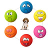 hdsx Squeaky dientes de juguetes para gato perro mascota pelota cachorro sonido cara Fetch juguete, 6 piezas - BESTMASCOTA.COM