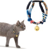 Necoichi Chirimen Cat Collar with Clover Bell, Handcrafted in Japan, 1 Size fits All - BESTMASCOTA.COM