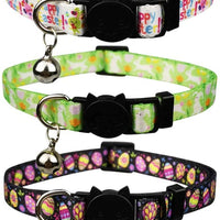 Lamphyface 3 Pack Easter Cat Collar with Bell Breakaway Adjustable - BESTMASCOTA.COM
