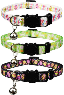 Lamphyface 3 Pack Easter Cat Collar with Bell Breakaway Adjustable - BESTMASCOTA.COM