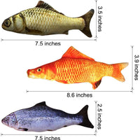 Paquete con 3 juguetes Malier de menta gatuna en forma de peces para jugar, morder, masticar, etc. para gatos, imitación de felpa - BESTMASCOTA.COM