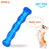 ZNOKA TPR Juguete para masticar huesos de perro, resistente a mordidas, de goma resistente, no tóxico, juguete de limpieza de dientes para masticar agresivamente, flotante y adecuado para uso en piscina, grande (azul) - BESTMASCOTA.COM