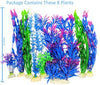 Otterly Pets Plantas de plástico para decoración de peceras grandes artificiales, decoración de acuario y accesorios, paquete de 8 - BESTMASCOTA.COM