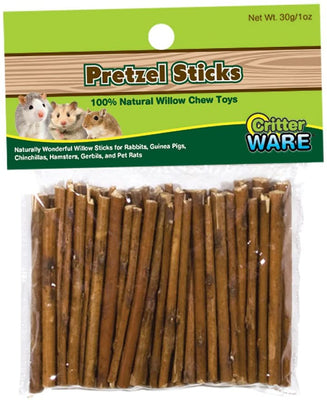 Ware Willow Pretzel Critters Sticks Pequeño Pet Chew, Tonos café - BESTMASCOTA.COM