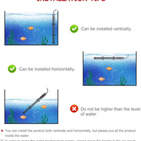 POPETPOP Calentador de acuario de 400 W, calentadores sumergibles de titanio para peceras con indicador inteligente de temperatura LED - BESTMASCOTA.COM