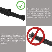 Correa reflectante para gato, a prueba de escapes, de 26 pies, correa larga y duradera, segura y personalizada, para jugar al aire libre para cachorros/gatitos/conejos/animales pequeños - BESTMASCOTA.COM