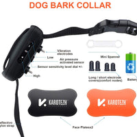 Karotezh Collar de corteza, alerta de sonido y vibración, collar de perro sin choque con 7 niveles, collar de entrenamiento antiladridos para perros pequeños, medianos y grandes, humanos e inofensivos - BESTMASCOTA.COM