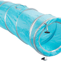 Pack de 1 Pet Agility Juego Túnel Tubo accesorio regalo – Pet Juguete de formación para pequeñas mascotas, perros, gatos, conejos, Teal – 47 x 9.75 inches - BESTMASCOTA.COM
