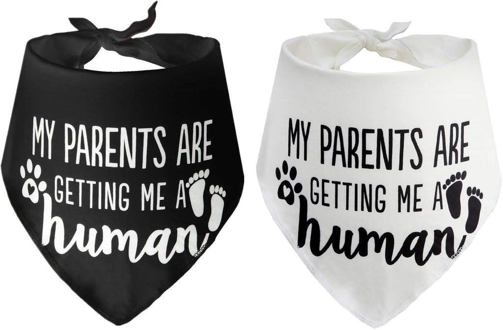 JPB My Parents are Getting Me a Human2 Pack Bandana para perro con revelación de género - BESTMASCOTA.COM