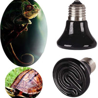 MD Lighting Mini Reptile Bombilla de calor 2 unidades, 25 W 2.362 in mascota infrarrojos Emisor de calor de cerámica para Brooder Coop, lagarto, corderos, serpiente, sin luz, negro - BESTMASCOTA.COM