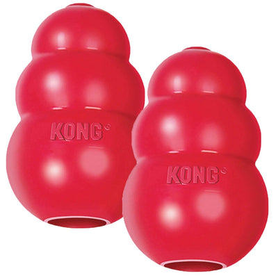 KONG Classic Medium Dog Toy Red Medium Pack of 2, Accessory and Snacks - BESTMASCOTA.COM