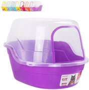 Caja de arena cubierta Petphabet, jumbo con capucha para gatos con capacidad para dos gatos pequeños simultáneamente, extra grande - BESTMASCOTA.COM