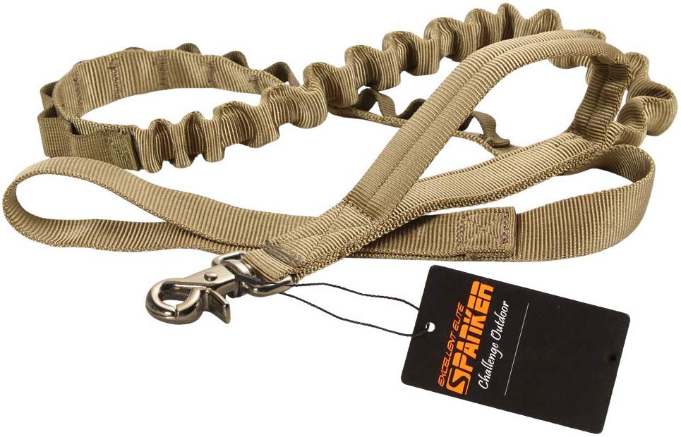 Correa táctica de nailon ajustable para perros de liberación rápida con 2 asas de control - BESTMASCOTA.COM