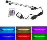 NATEEL - Luz LED para acuario, luz para pecera, impermeable, RGB que cambia de color, control remoto sumergible bajo el agua, tira de luces LED de fondo, decoración de iluminación - BESTMASCOTA.COM