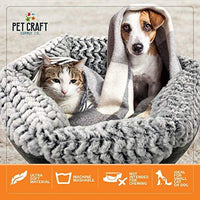 Pet Craft Supply Co. Espuma viscoelástica redonda lavable a máquina, cómoda y ultrasuave para todas las estaciones, cama para gatos y perros - BESTMASCOTA.COM