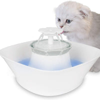 iPettie Clover - Fuente de agua para mascotas con luz LED, ultra silencioso, dispensador de agua para gatos y perros, fuente de alimentación de dos vías con una gran capacidad de 0.6 galones - BESTMASCOTA.COM