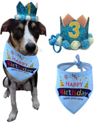 POSAPET Dog Birthday Bandana Scarfs Pet Birthday Gift Decorations Set - BESTMASCOTA.COM