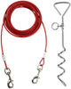 Petey's Pet Products - Cable de amarre para perros, 16 pulgadas, chapado en cromo, antióxido, ideal para acampar o el jardín, apto para arnés, correa y accesorios de cadena - BESTMASCOTA.COM