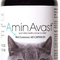 AminAvast Suplemento de apoyo renal para gatos y perros, 300 mg, promueve y apoya la función natural del riñón, 60 cápsulas espolvoreadoras - BESTMASCOTA.COM