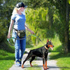 SHINE HAI - Correa para perro con doble elástico para manos libres, control gratuito para perros de hasta 150 libras, correa elástica duradera de doble asa con cinturón ajustable para correr, correr o caminar, gris - BESTMASCOTA.COM