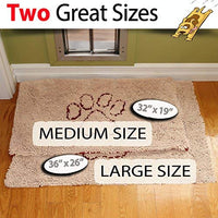 Perro stepngo – Felpudo (tamaño mediano 32"x19"-Extra grueso, Super absorbente, microfibra por iprimio, Marrón - BESTMASCOTA.COM