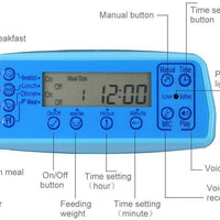 Iseebiz - Comedero automático para gatos, dispensador de comida para mascotas de 3 litros, para perros de gatos medianos y grandes, 4 comidas, grabadora de voz y temporizador, programable, control de porciones - BESTMASCOTA.COM