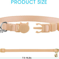 Milliepet - 8 collares de gato rompiendo con campana de nailon colorido ajustable para Kitty - BESTMASCOTA.COM