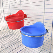 POPETPOP tazas de alimentación para pájaros para jaula, comida para mascotas y vaso de agua para pájaros con soporte de abrazadera para periquitos, loros, guacamayos, cacatúas, cacatúas, pájaros, pinzones, jaula de animales pequeños, 2 unidades - BESTMASCOTA.COM