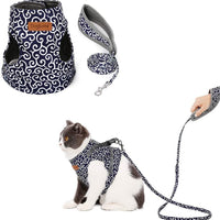 Juego de arnés y correa para gatos de Kismaple, ajustable suave malla transpirable con arnés para gatos gatitos - BESTMASCOTA.COM