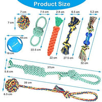 FOCUSPET Dog Chew Toys, Dog Rope Toys Set 10 Pack Dog Chew Toys for Dog Teeth Grinding Cleaning Ball Play IQ Training Interactive Knot Dental Health Chewing Biting Durable Toys - BESTMASCOTA.COM