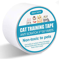 Cinta disuasoria para gatos I-pure items – Cinta antiarañazos para entrenamiento de gatos – 3 pulgadas x 30 yardas de doble cara para alfombras, alfombras, muebles, sofás, puertas - BESTMASCOTA.COM