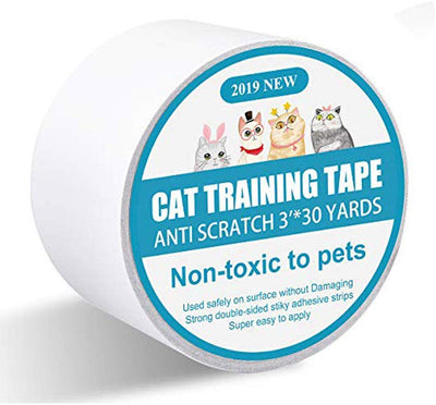 Cinta disuasoria para gatos I-pure items – Cinta antiarañazos para entrenamiento de gatos – 3 pulgadas x 30 yardas de doble cara para alfombras, alfombras, muebles, sofás, puertas - BESTMASCOTA.COM