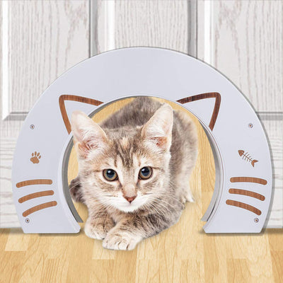 EXPAWLORER Cat Doors for Interior Doors - 2 Pcs Made of Bamboo for Kitty Puppy Pass Hidden Litter Box Furniture Hole Door Fits Cats - BESTMASCOTA.COM