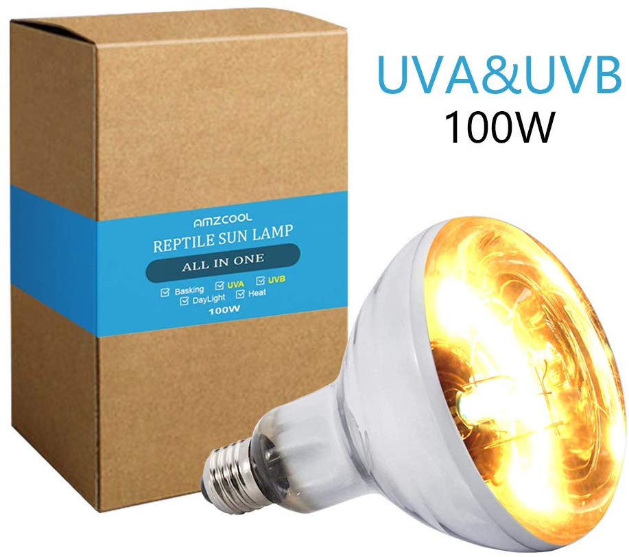 AMZCOOL UVB and UVA Reptile Heat Lamp Bulb Truly Sun-Like Bright Heat for Reptiles, Amphibian and Birds - BESTMASCOTA.COM